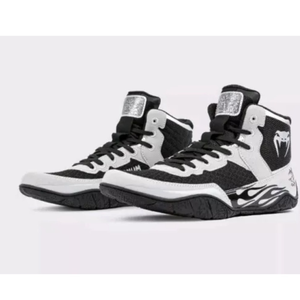 Venum X Dodge Demon Wrestling Shoes 170 Grey Black 40.5 /8 US 05135-010 NWOB